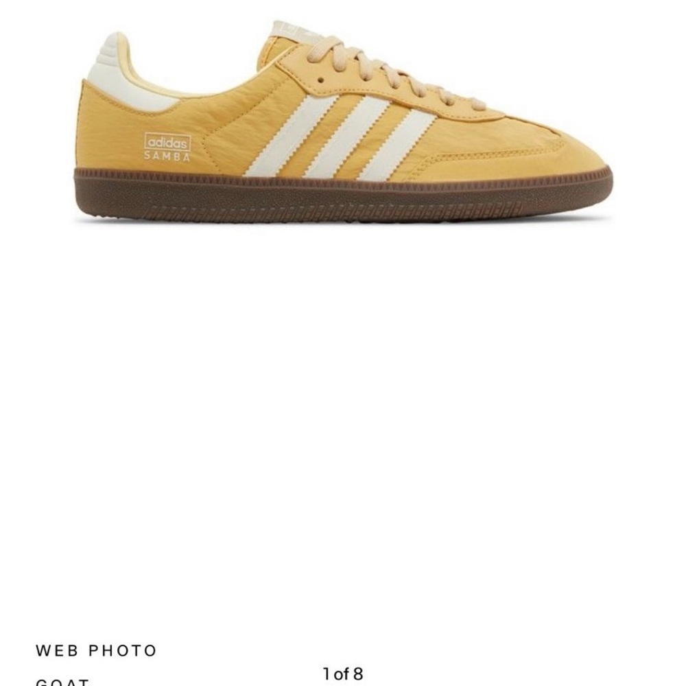 adidas Samba Women’s Sneakers in Mustard and White with Gum Sole